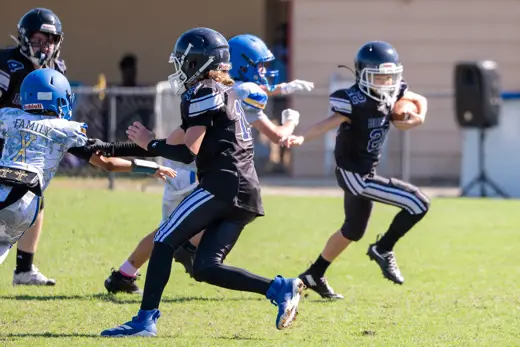 12U Bobcats runner breaking away downfield