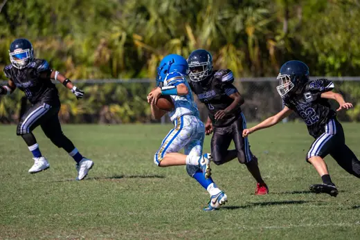 Bobcats tackle football game action